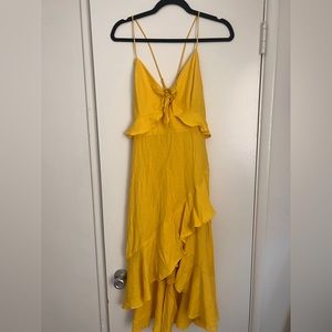 Essue Medium Midi Yellow Hi Lo Dress